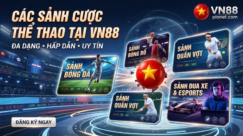 Các Sảnh Cược Thể Thao Tại VN88