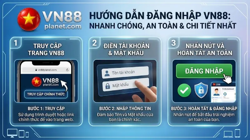 Quy Trình Đăng Nhập VN88 Từng Bước Đơn Giản